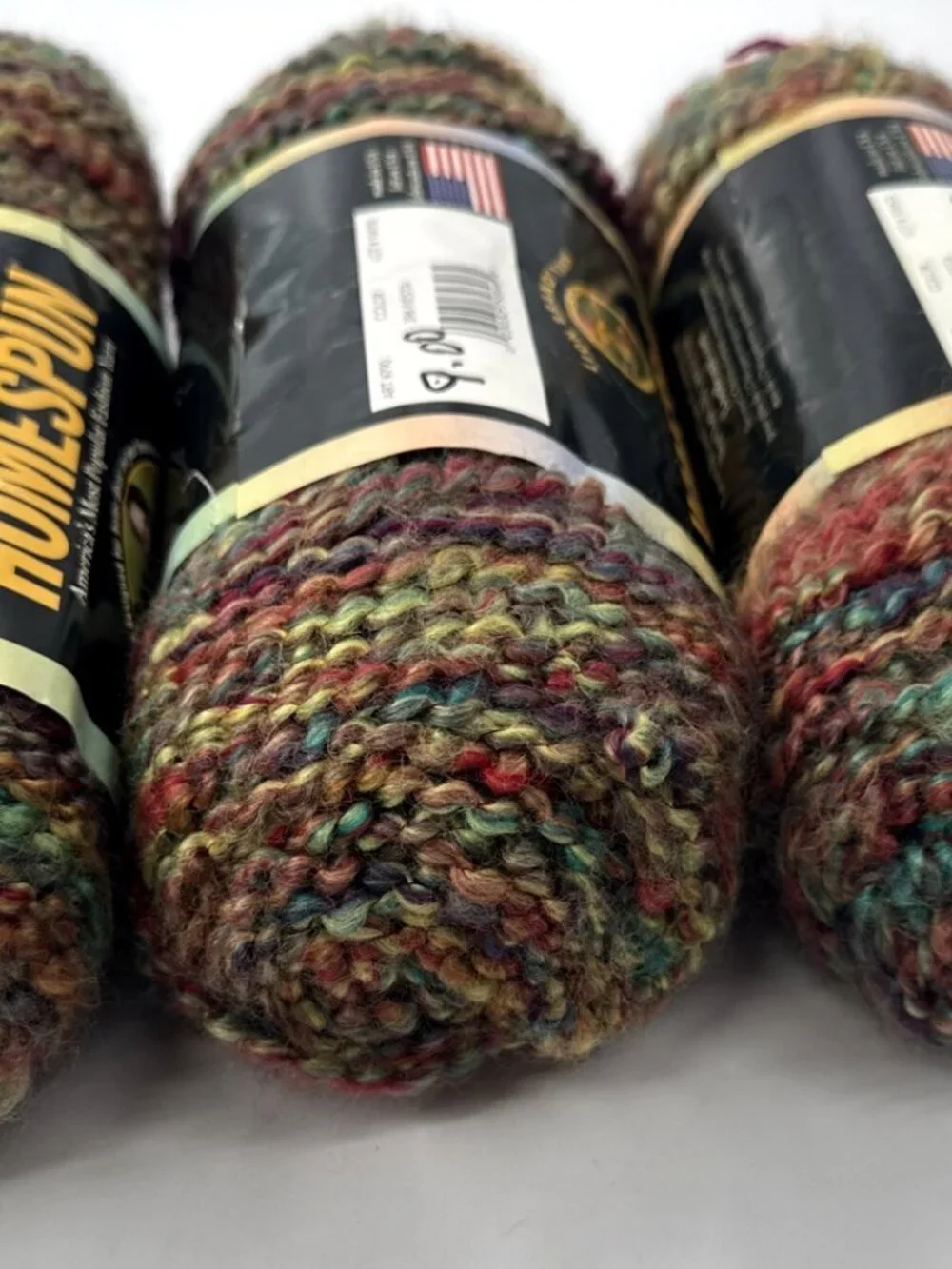 Lion Brand Homespun Yarn Fiesta Lot of 3 Same Color 6 oz 185 yds Each Skein NEW - Picture 4 of 11